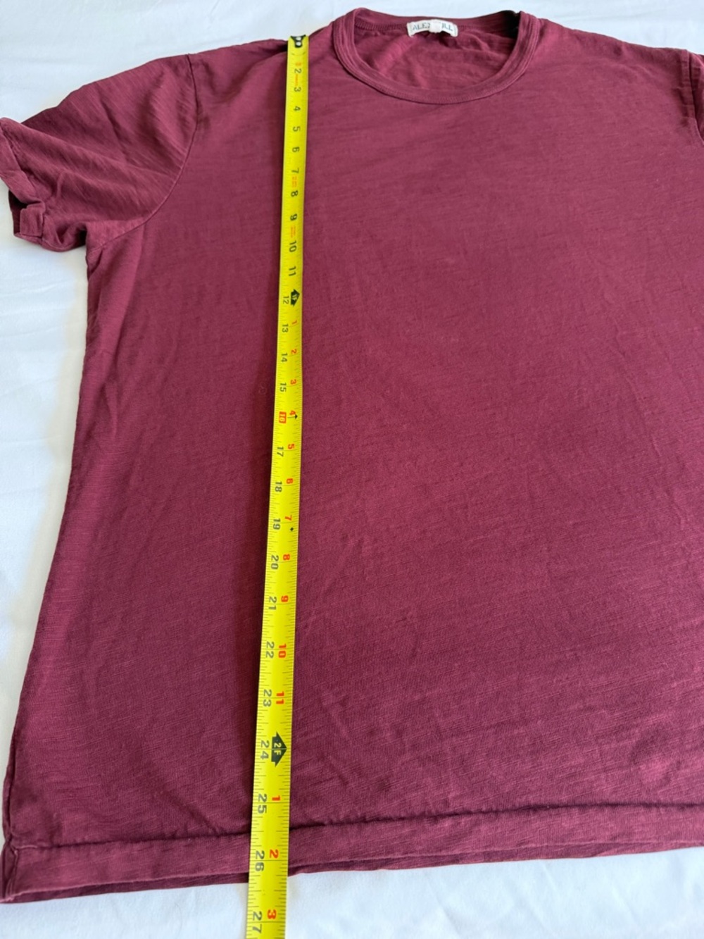 Alex Mill 100% Slub Cotton Burgundy Red Classic Basic Short Sleeve Tee Shirt - Picture 16 of 16